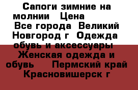 Сапоги зимние на молнии › Цена ­ 5 900 - Все города, Великий Новгород г. Одежда, обувь и аксессуары » Женская одежда и обувь   . Пермский край,Красновишерск г.